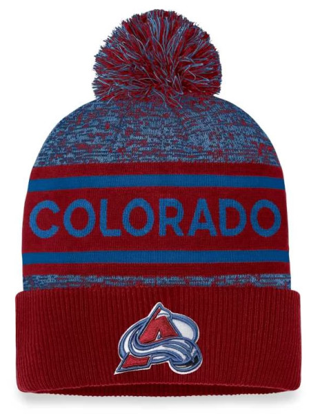 Kulich Colorado Avalanche 23 Authentic Pro Rink Heathered Cuffed Pom